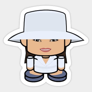 Lady Best POLITICO'BOT Toy Robot (White Hat) Sticker